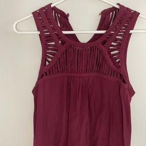 Burgundy mini-dress, Size small